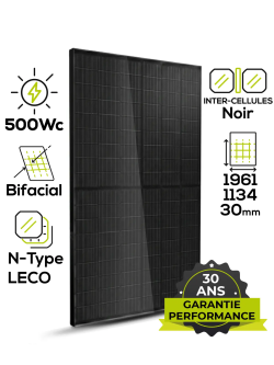 Luxen LUXNERI-serie N5 N-type 500 Wp bifaciale volledig zwarte